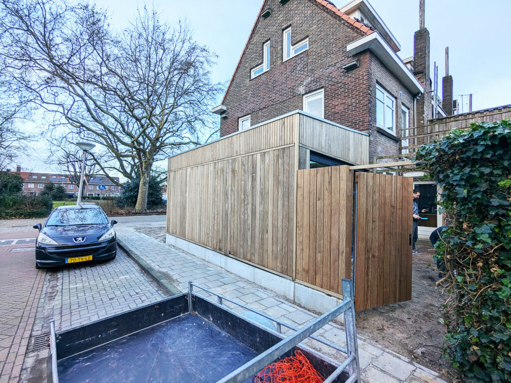 Aanbouw Thermo Fraké gevelbekleding